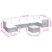 Set mobilier de grădină cu perne, 8 piese, negru, poliratan - WALTI WALTI