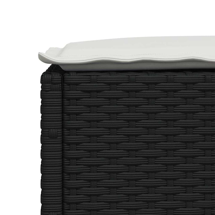 Set canapele de grădină cu perne, 7 piese, negru, poliratan WALTI