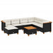 Set mobilier de grădină cu perne, 8 piese, negru, poliratan - WALTI WALTI