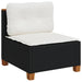 Set mobilier de grădină cu perne, 8 piese, negru, poliratan - WALTI WALTI