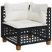 Set mobilier de grădină cu perne, 8 piese, negru, poliratan - WALTI WALTI