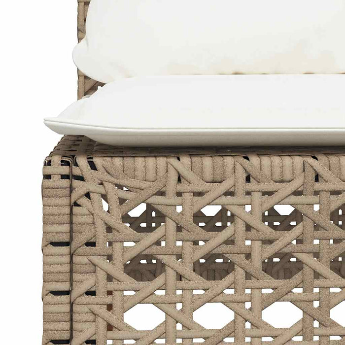 Set canapele de grădină cu perne, 6 piese, bej, poliratan WALTI