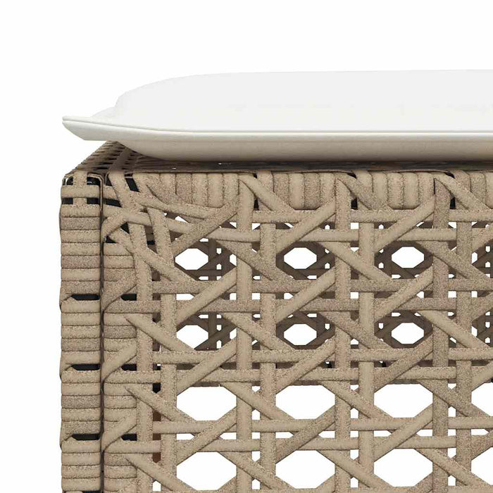Set canapele de grădină cu perne, 6 piese, bej, poliratan WALTI