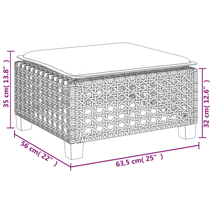 Set mobilier de grădină cu perne, 8 piese, negru, poliratan - WALTI WALTI