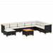 Set mobilier de grădină cu perne, 9 piese, negru, poliratan - WALTI WALTI