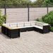 Set mobilier de grădină cu perne, 9 piese, negru, poliratan - WALTI WALTI