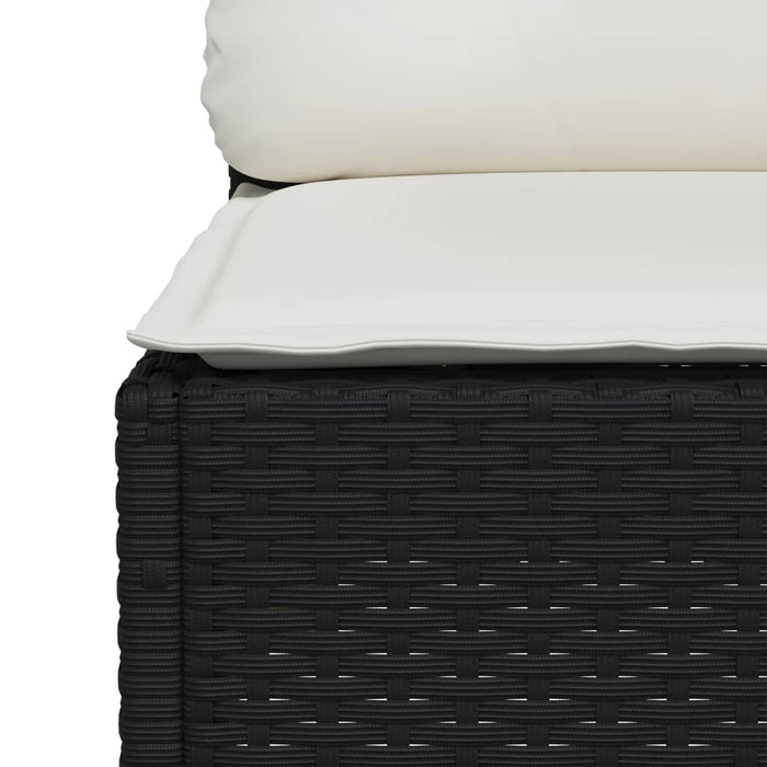 Set canapele de grădină cu perne, 10 piese, negru, poliratan - WALTI WALTI