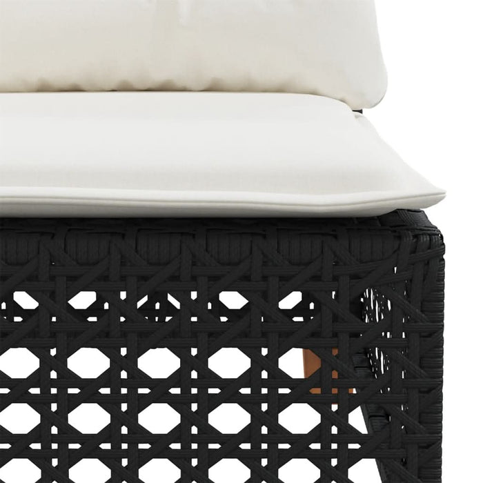 Set canapele de grădină cu perne, 11 piese, negru, poliratan - WALTI WALTI