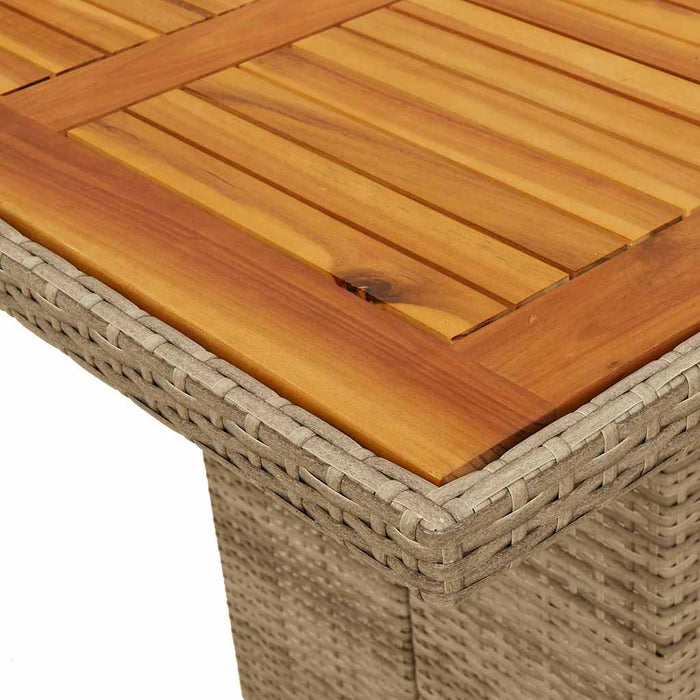 Set de masă pentru grădină cu pernă 7 pcs Bej și maro poliratan - WALTI WALTI