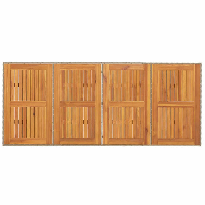 Set de masă pentru grădină cu pernă 7 pcs Bej și maro poliratan - WALTI WALTI