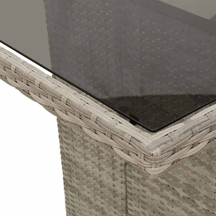 Set dining pentru exterior 7 pcs Gri deschis 190 x 80 x 74 cm - WALTI WALTI