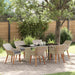 Set dining pentru exterior 7 pcs Gri deschis 190 x 80 x 74 cm - WALTI WALTI