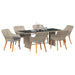 Set dining pentru exterior 7 pcs Gri deschis 190 x 80 x 74 cm - WALTI WALTI