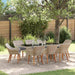Set de dining 9 pcs Gri deschis 190 x 80 x 74 cm - WALTI WALTI