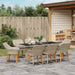Set de dining 9 pcs Gri deschis 190 x 80 x 74 cm - WALTI WALTI