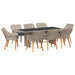 Set de dining 9 pcs Gri deschis 190 x 80 x 74 cm - WALTI WALTI