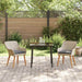 Set de dining 3 pcs Gri deschis și Negru 80 cm x 80 cm - WALTI WALTI