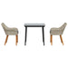Set de dining 3 pcs Gri deschis și Negru 80 cm x 80 cm - WALTI WALTI