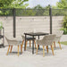 Set de dining 5 pcs Gri deschis și Negru 80 cm x 80 cm - WALTI WALTI