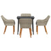 Set de dining 5 pcs Gri deschis și Negru 80 cm x 80 cm - WALTI WALTI