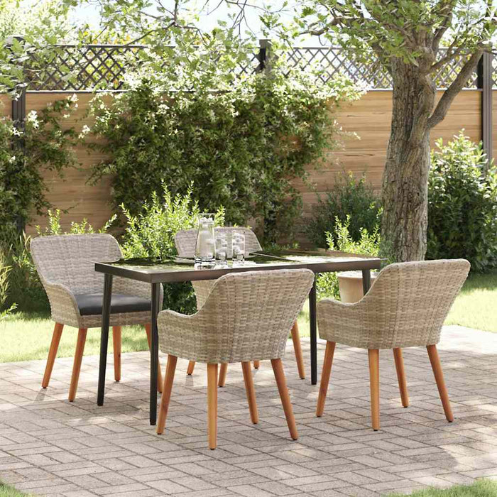 Set de dining 5 pcs Gri deschis și Negru mare - WALTI WALTI