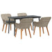 Set de dining 5 pcs Gri deschis și Negru mare - WALTI WALTI