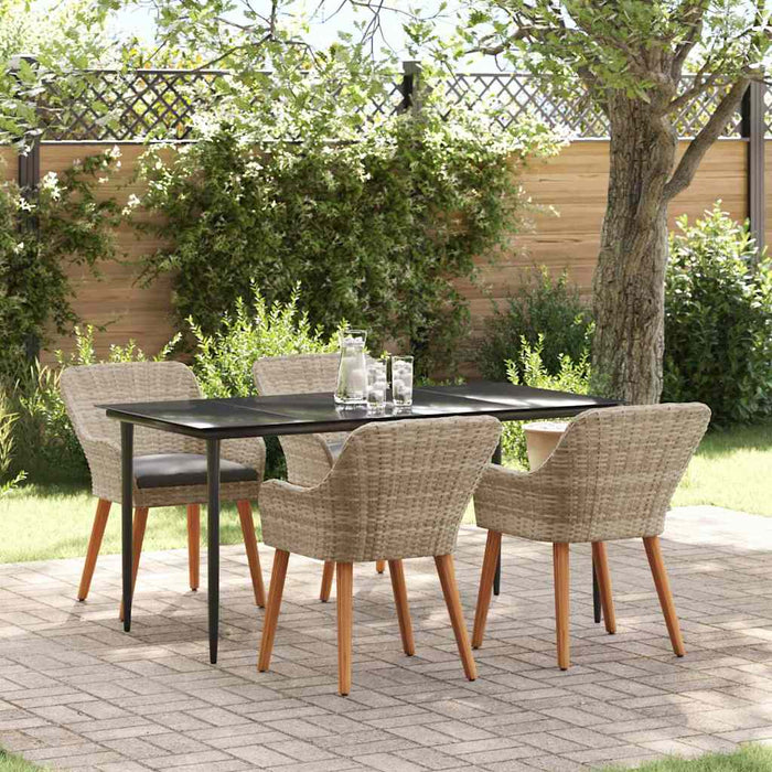 Set de dining 5 pcs Gri deschis și Negru mare - WALTI WALTI