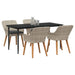 Set de dining 5 pcs Gri deschis și Negru mare - WALTI WALTI