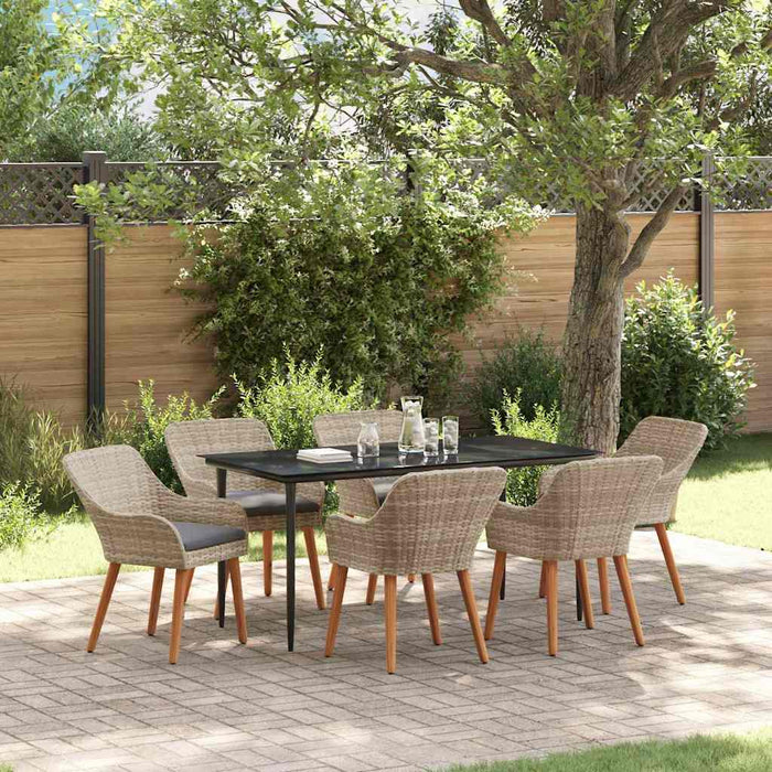 Set de dining 7 pcs Gri deschis și Negru mare - WALTI WALTI