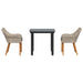 Set de dining 3 pcs Gri deschis și Negru Mediu - WALTI WALTI
