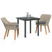 Set de dining 3 pcs Gri deschis și Negru Mediu - WALTI WALTI