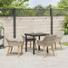 Set de dining 5 pcs Gri deschis și Negru Mediu - WALTI WALTI