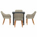 Set de dining 5 pcs Gri deschis și Negru Mediu - WALTI WALTI