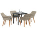 Set de dining 5 pcs Gri deschis și Negru Mediu - WALTI WALTI