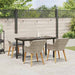 Set de dining 5 pcs Gri deschis și Negru 140 x 70 x 74 cm - WALTI WALTI