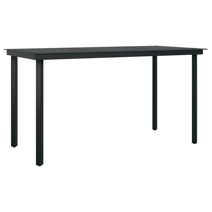 Set de dining 5 pcs Gri deschis și Negru 140 x 70 x 74 cm - WALTI WALTI