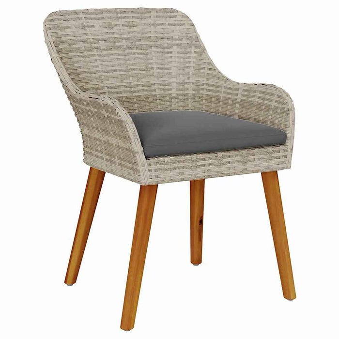 Set de dining 5 pcs Gri deschis și Negru 140 x 70 x 74 cm - WALTI WALTI