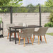 Set de dining 5 pcs Gri deschis și Negru 160 x 80 x 74 cm - WALTI WALTI