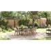 Set de dining 7 pcs Gri deschis și Negru 160 x 80 x 74 cm - WALTI WALTI