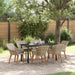 Set de dining 7 pcs Gri deschis și Negru 160 x 80 x 74 cm - WALTI WALTI