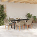 Set de dining 7 pcs Gri deschis și Negru 160 x 80 x 74 cm - WALTI WALTI