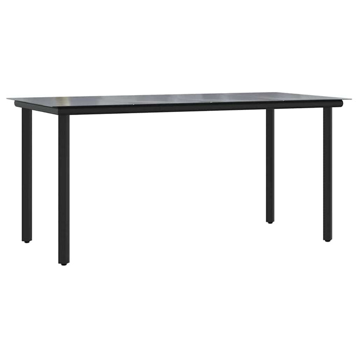 Set de dining 7 pcs Gri deschis și Negru 160 x 80 x 74 cm - WALTI WALTI