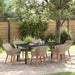 Set de dining 7 pcs Gri deschis și Negru 200x100x74 cm - WALTI WALTI