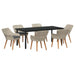 Set de dining 7 pcs Gri deschis și Negru 200x100x74 cm - WALTI WALTI