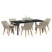 Set de dining 7 pcs Gri deschis și Negru 200x100x74 cm - WALTI WALTI