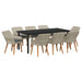 Set de dining 9 pcs Gri deschis și Negru 200x100x74 cm - WALTI WALTI