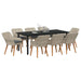 Set de dining 9 pcs Gri deschis și Negru 200x100x74 cm - WALTI WALTI