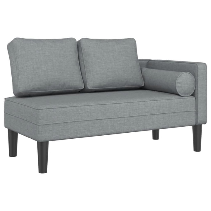 Șezlong cu perne, gri deschis, material textil - WALTI WALTI