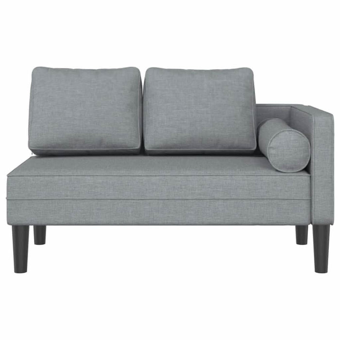 Șezlong cu perne, gri deschis, material textil - WALTI WALTI