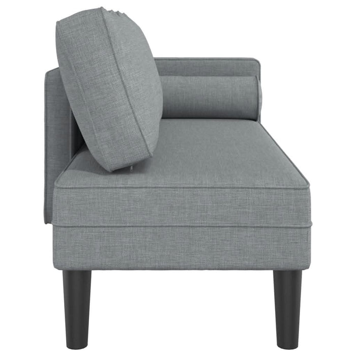 Șezlong cu perne, gri deschis, material textil - WALTI WALTI